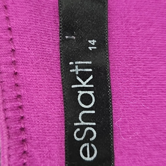 eshakti Pink Throwback 40s Vibe Flirty Fit&Flare Sleeveless Dress Pockets Sz:14 - Picture 3 of 11